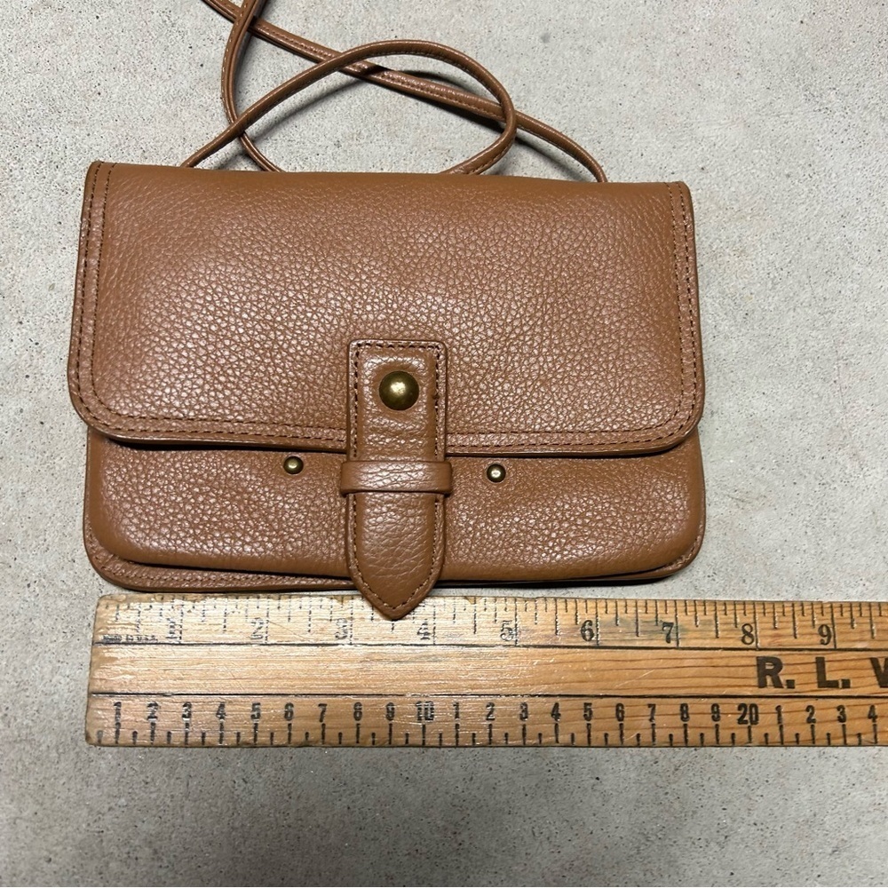 Lucky Brand Liza Convertible Wallet Crossbody Brown 100% Leather Pebbled - Picture 8 of 8